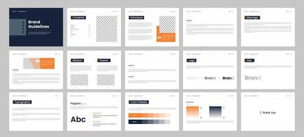 Professional brand guidelines layout design vector
