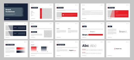 Simple and minimal brand guidelines layout design vector