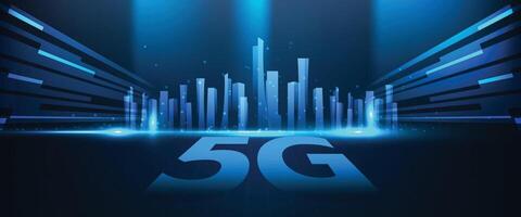 5G network technology. Internet technology, communication network, connection data concept. .futuristic design. Abstract background. illustration. vector