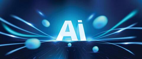 AI or artificial intelligence concept. Futuristic and technology background vector