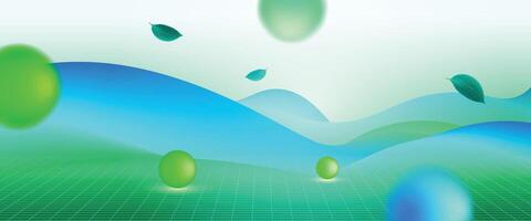 Green technology and sustainable. Futuristic and innovation background. vector