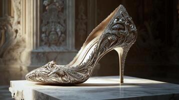 Ornate High Heel Shoe. photo