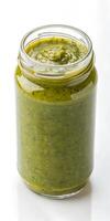 pistachio paste in jar photo