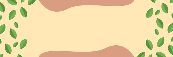 Earth day banner with leaf pattern and blank space for text. vector