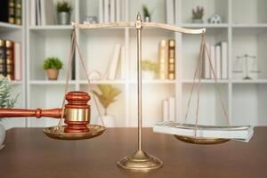 Dollar and judge's hammer on the scale The concept of corruption in the law Lobby for the implementation of anti-corruption laws or norms. Payment of fines and penalties Damage compensation award photo