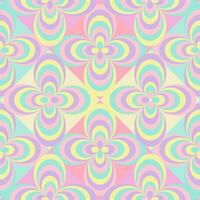 Colorful of flowers in multi colors on argyle seamless pattern. vector