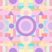 Cute Pastel Geometric Abstract Sesmless Pattern. 8Bit. vector