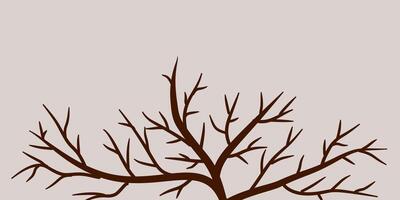 Autumn branches of dried trees. Dry branches rustic plants silhouette abstract. vector