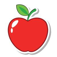 Shiny Red Apple vector