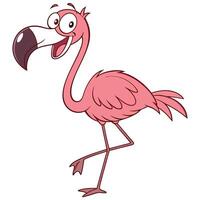 Flamingo on white background vector