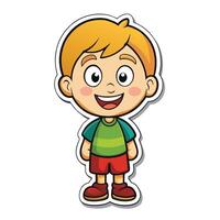 Cute happy smiling child isolated on white background vector