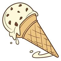 Realistic vanilla and chocolate ice cream ad vector