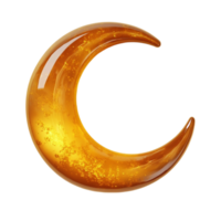 Crescent Moon with Golden Shine png