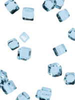 Refreshing isolated ice cubes flying overlay 3d render png