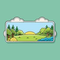 Nature background design vector