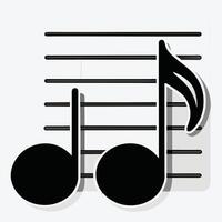 Two Music Notes Floating Upwards vector