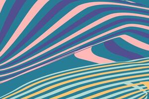 Vibrant and colorful abstract pattern featuring flowing wave stripes in pastel and bold tones, perfect for backgrounds. vector