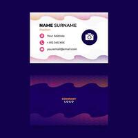Name Card Design with Aurora Gradient Effect vector
