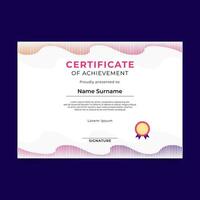Certificate Design with Abstract Aurora Frame Effect vector