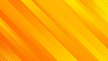 Bright orange abstract dynamic background with halftone. Gradient diagonal stripes. Modern futuristic wallpapers vector
