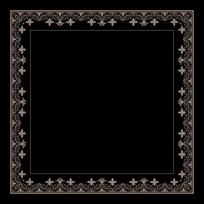 Decorative frame Elegant element for design in Eastern style, place for text. Square gold floral european national pattern frame arabesque. Lace frame square surfaces, invitations, embroidery