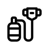 oxygen tank line icon. vector