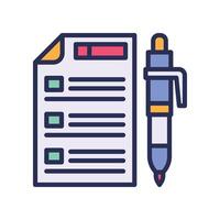 task filled color icon vector