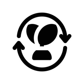 reciclar sólido icono. vector