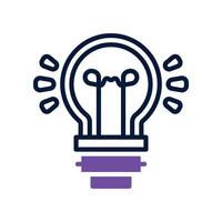 light bulb dual tone icon vector