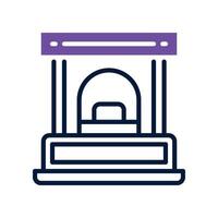 ticket booth dual tone icon vector