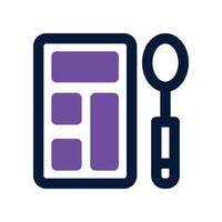 calories calculator dual tone icon. vector