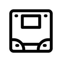 weighing scale line icon. vector