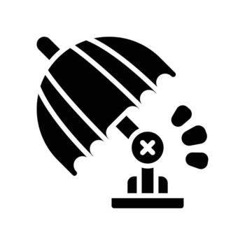 estudio paraguas sólido icono vector