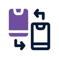 data exchange dual tone icon. vector