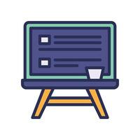 blackboard filled color icon vector