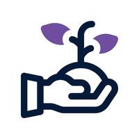 replant icon. dual tone icon for your website, mobile, presentation, and logo design. vector