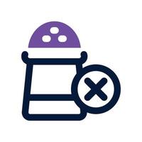 salt free dual tone icon. vector