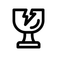 broken glass icon. line icon for your website, mobile, presentation, and logo design. vector