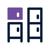 locker dual tone icon. vector