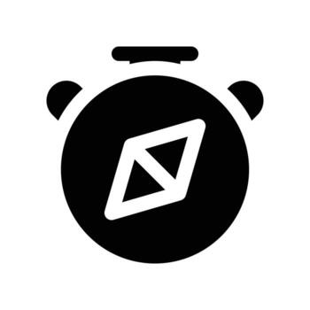 compass solid icon. vector