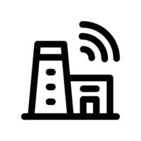 digital factory line icon. vector