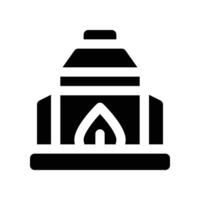 incineration icon. glyph icon for your website, mobile, presentation, and logo design. vector