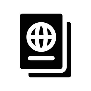 passport solid icon. vector