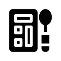calories calculator solid icon. vector