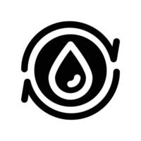 recycling water icon. glyph icon for your website, mobile, presentation, and logo design. vector