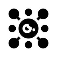 molecule solid icon. vector