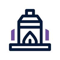 incineration icon. dual tone icon for your website, mobile, presentation, and logo design. vector