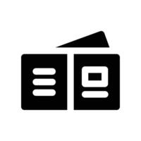 postcard solid icon. vector