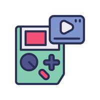 retro gaming filled color icon vector