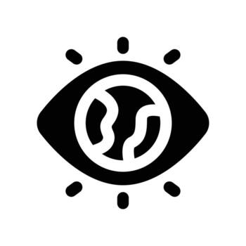 ojo sólido icono. vector